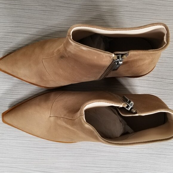 1 State Kelte Pointed Toe Bootie, Tan Leather, Womens Size 6 M / 36.5 - Picture 10 of 13